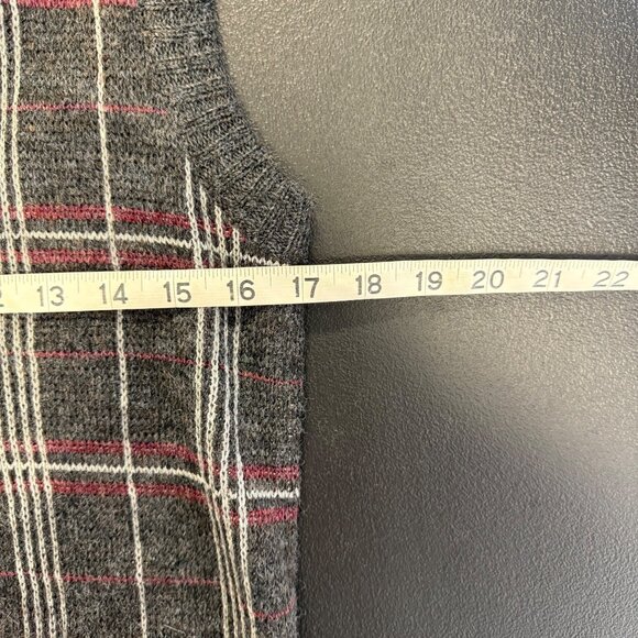Vintage Hemingway Point Mens Wool Blend Button-Up Sweater Vest Plaid Size Small - Picture 5 of 10